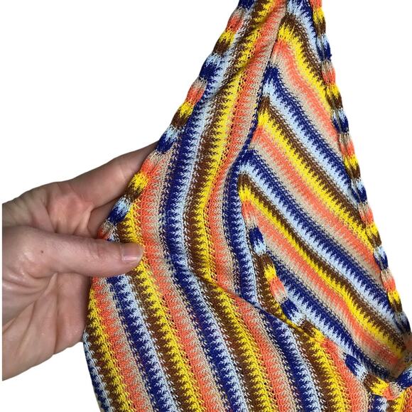 Lulifami Dress Womens Size XS Multi Color V-Neck / Back‎ Cover Up Tie Side Retro - Picture 4 of 9